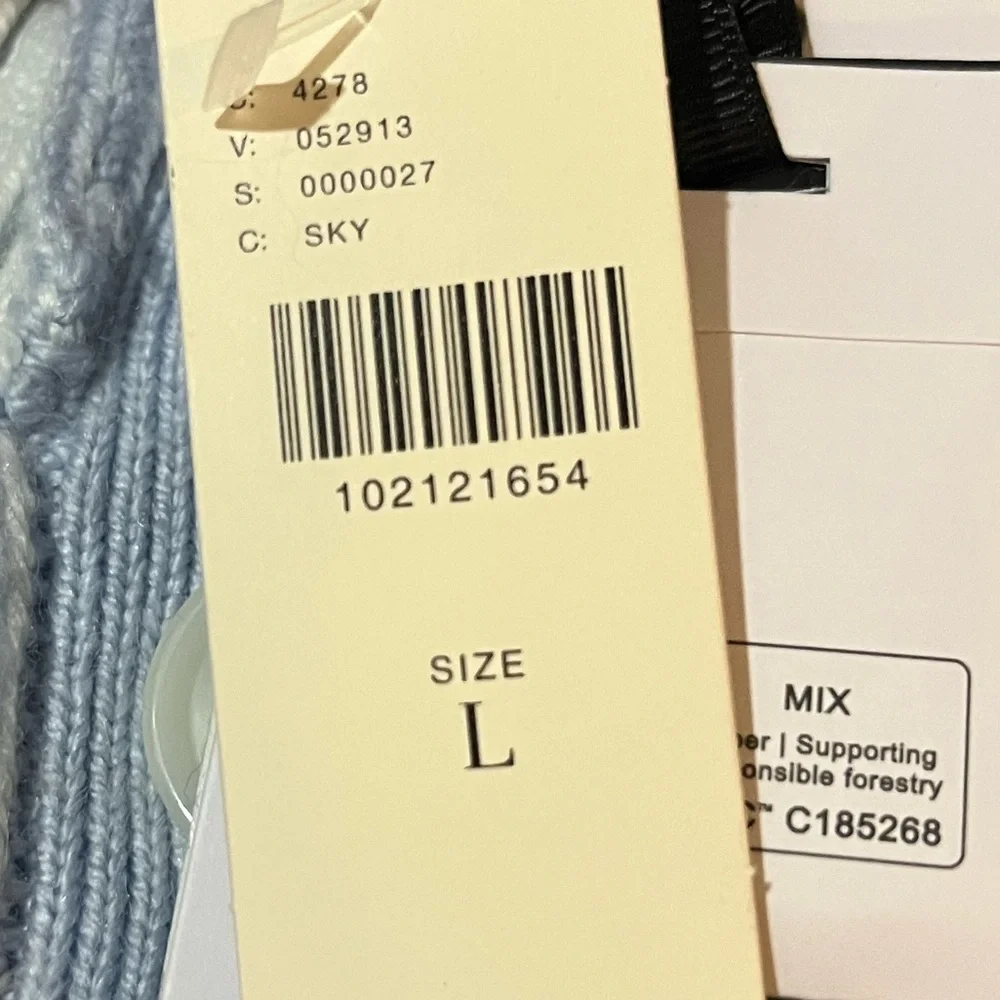 Varley Light Blue Ribbed Button-Up Sweater - Picture 3 of 16